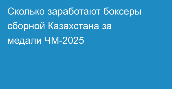 Сколько заработают боксеры сборной Казахстана за медали ЧМ-2025
