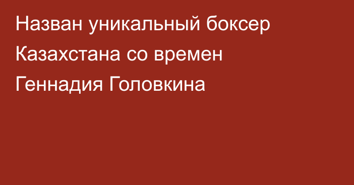 Назван уникальный боксер Казахстана со времен Геннадия Головкина