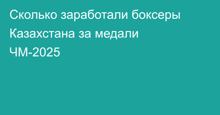 Сколько заработали боксеры Казахстана за медали ЧМ-2025