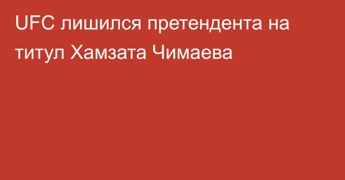 UFC лишился претендента на титул Хамзата Чимаева