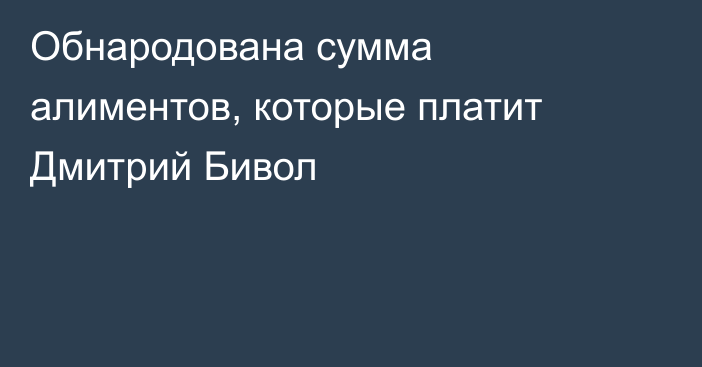 Обнародована сумма алиментов, которые платит Дмитрий Бивол