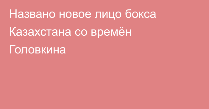 Названо новое лицо бокса Казахстана со времён Головкина