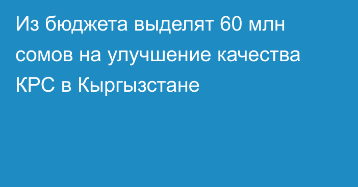 Из бюджета выделят 60 млн сомов на улучшение качества КРС в Кыргызстане