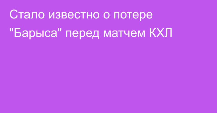 Стало известно о потере 