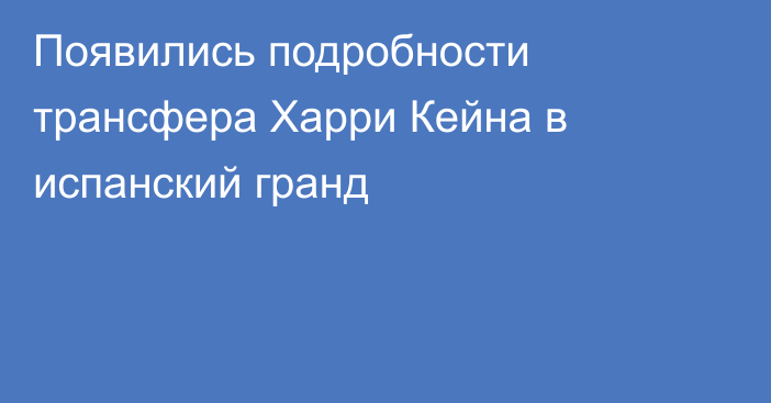 Появились подробности трансфера Харри Кейна в испанский гранд
