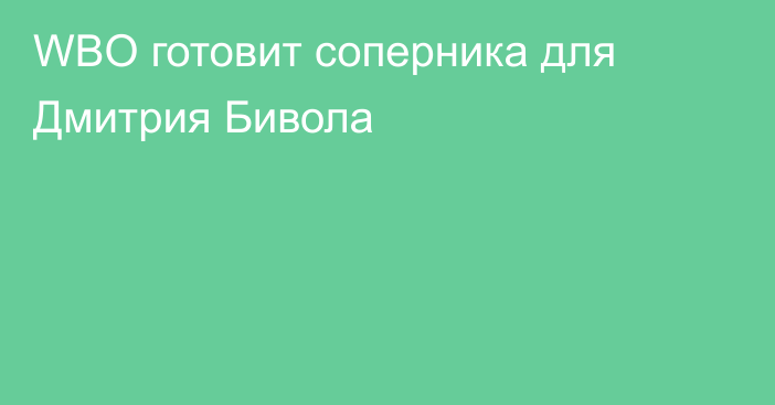 WBO готовит соперника для Дмитрия Бивола