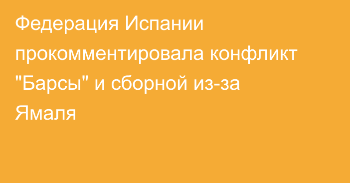 Федерация Испании прокомментировала конфликт 