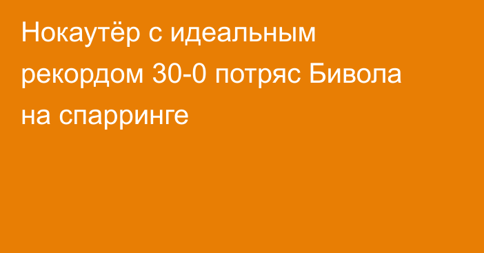 Нокаутёр с идеальным рекордом 30-0 потряс Бивола на спарринге