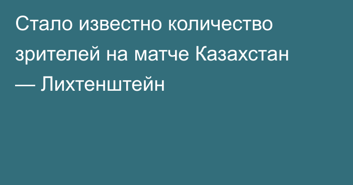 Стало известно количество зрителей на матче Казахстан — Лихтенштейн