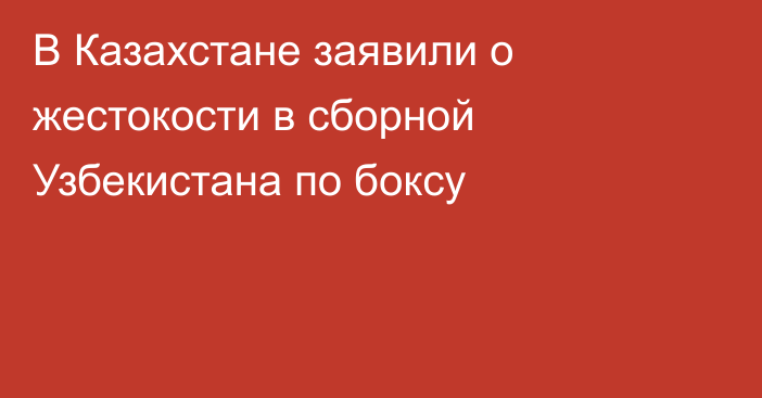 В Казахстане заявили о жестокости в сборной Узбекистана по боксу