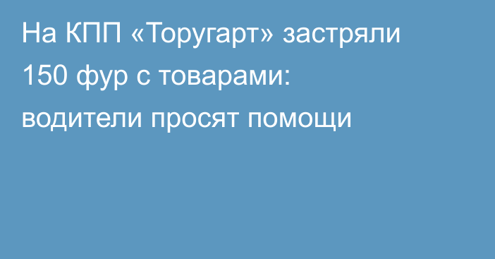 На КПП «Торугарт» застряли 150 фур с товарами: водители просят помощи