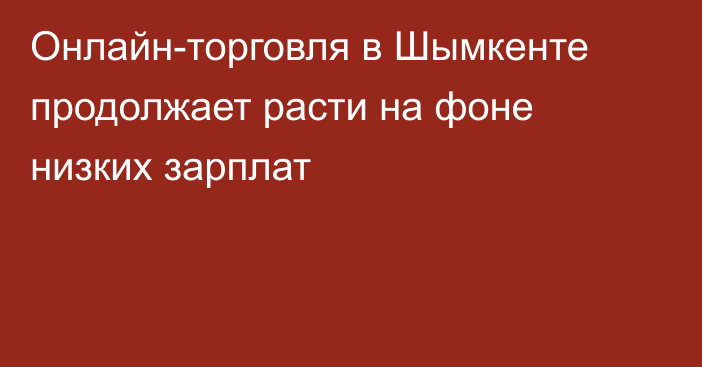  Онлайн-торговля в Шымкенте продолжает расти на фоне низких зарплат