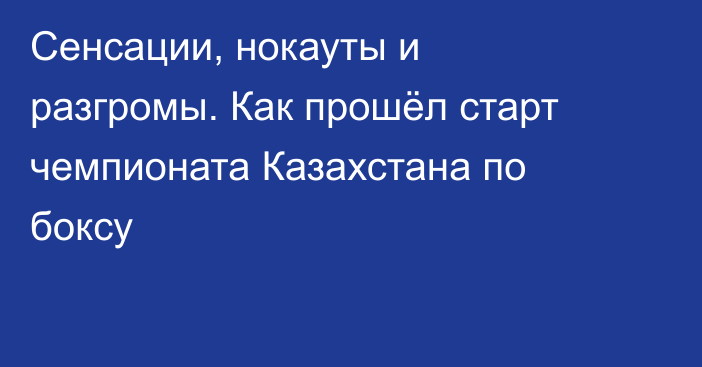 Сенсации, нокауты и разгромы. Как прошёл старт чемпионата Казахстана по боксу