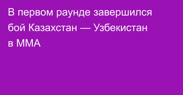 В первом раунде завершился бой Казахстан — Узбекистан в ММА
