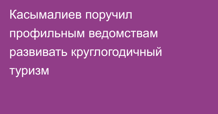 Касымалиев поручил профильным ведомствам развивать круглогодичный туризм