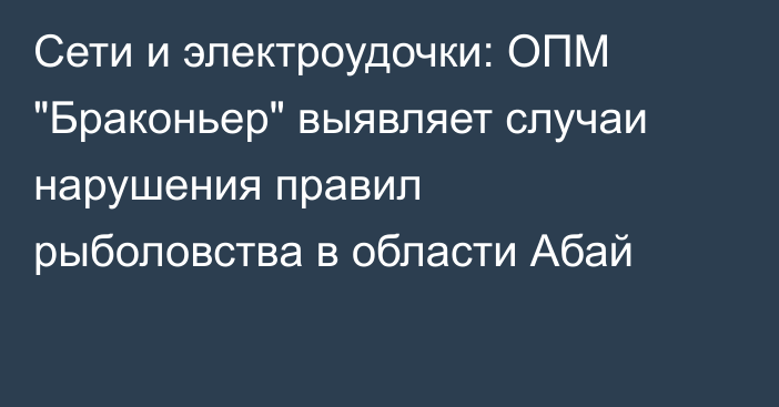 Сети и электроудочки: ОПМ 