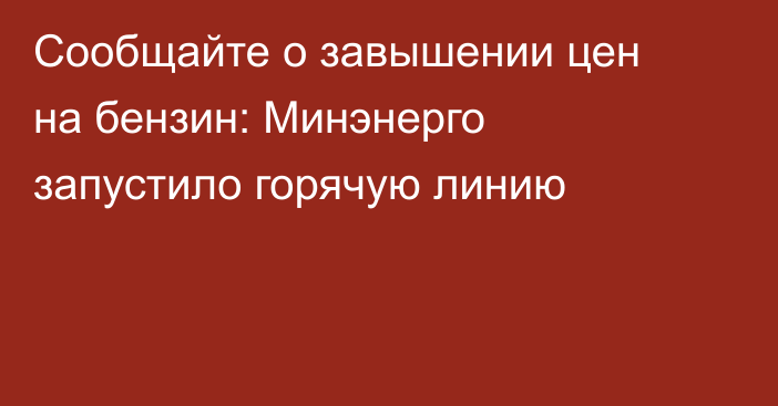 Сообщайте о завышении цен на бензин: Минэнерго запустило горячую линию