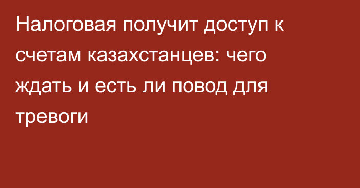 Налоговая получит доступ к счетам казахстанцев: чего ждать и есть ли повод для тревоги