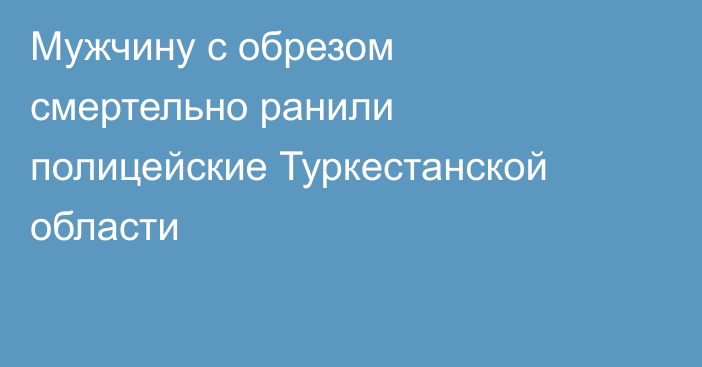 Мужчину с обрезом смертельно ранили полицейские Туркестанской области