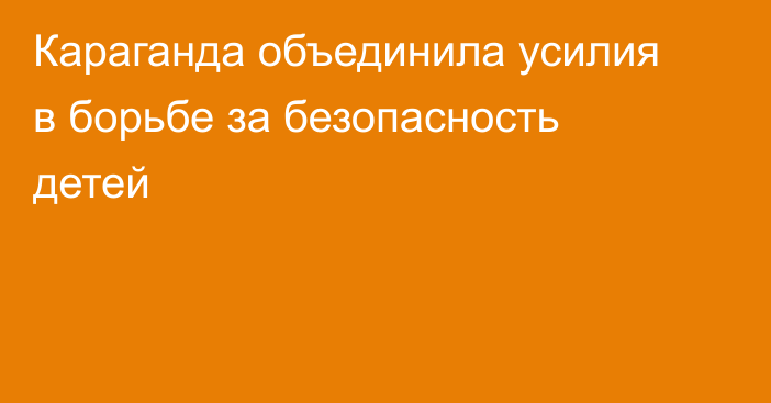 Караганда объединила усилия в борьбе за безопасность детей