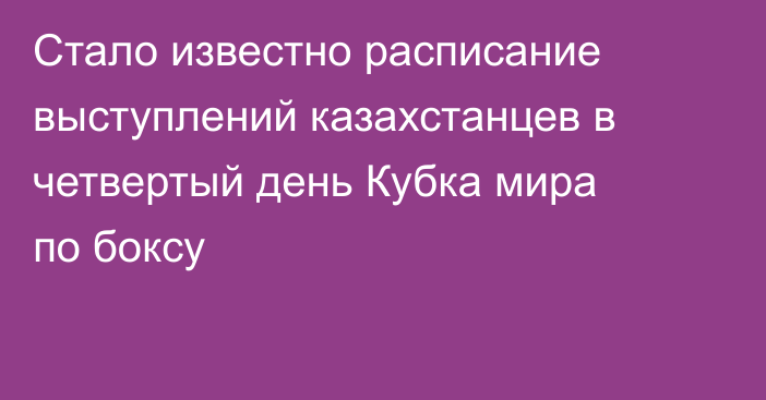Стало известно расписание выступлений казахстанцев в четвертый день Кубка мира по боксу