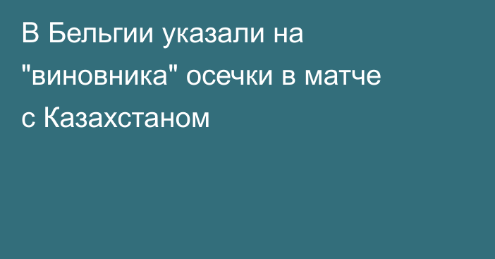 В Бельгии указали на 