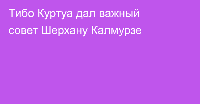 Тибо Куртуа дал важный совет Шерхану Калмурзе