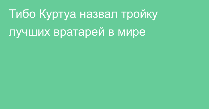 Тибо Куртуа назвал тройку лучших вратарей в мире