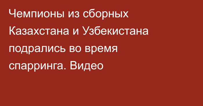 Чемпионы из сборных Казахстана и Узбекистана подрались во время спарринга. Видео