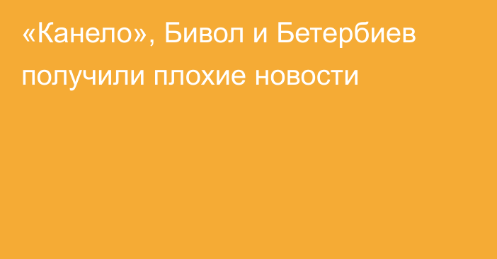 «Канело», Бивол и Бетербиев получили плохие новости