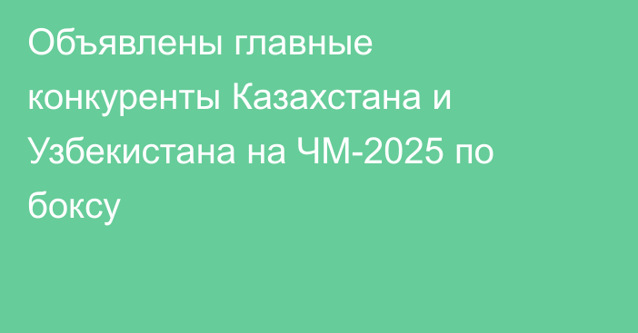 Объявлены главные конкуренты Казахстана и Узбекистана на ЧМ-2025 по боксу
