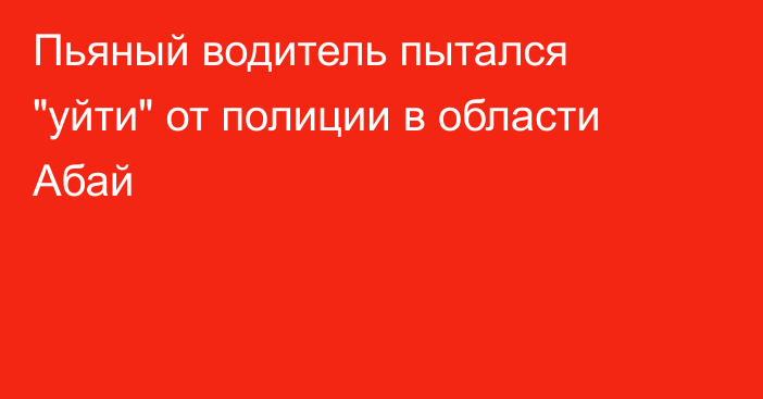 Пьяный водитель пытался 