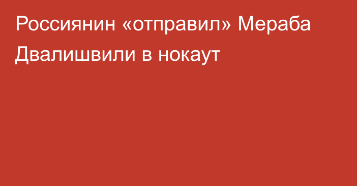 Россиянин «отправил» Мераба Двалишвили в нокаут