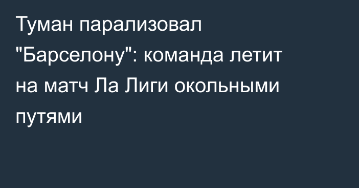 Туман парализовал 