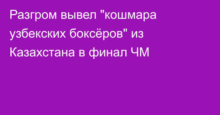 Разгром вывел 