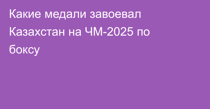Какие медали завоевал Казахстан на ЧМ-2025 по боксу