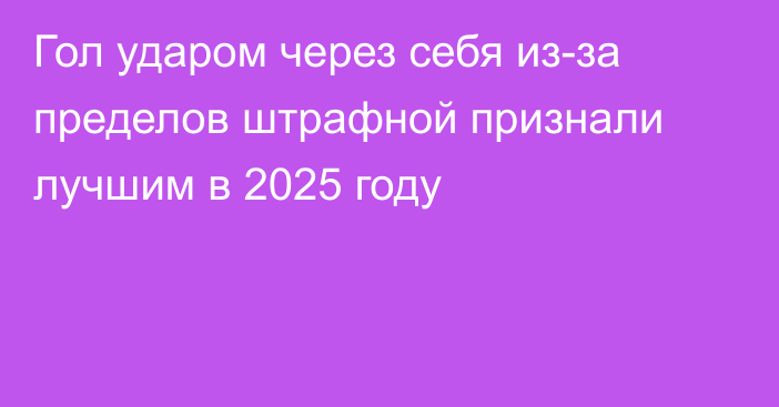Гол ударом через себя из-за пределов штрафной признали лучшим в 2025 году