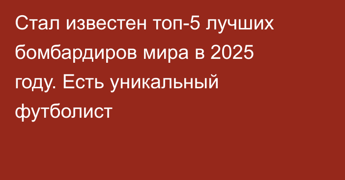 Стал известен топ-5 лучших бомбардиров мира в 2025 году. Есть уникальный футболист