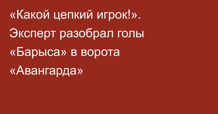 «Какой цепкий игрок!». Эксперт разобрал голы «Барыса» в ворота «Авангарда»