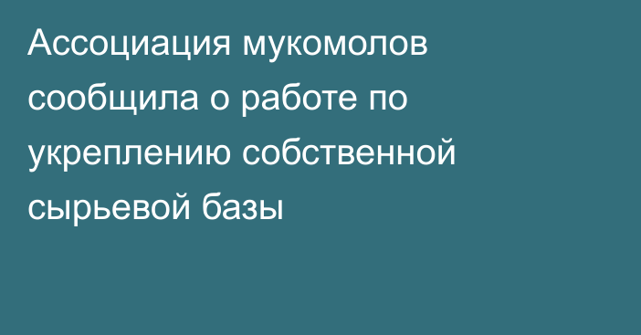 Ассоциация мукомолов сообщила о работе по укреплению собственной сырьевой базы
