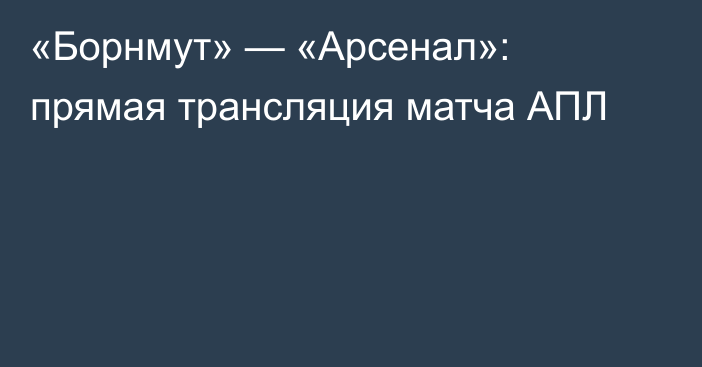 «Борнмут» — «Арсенал»: прямая трансляция матча АПЛ