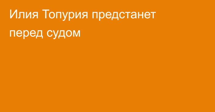 Илия Топурия предстанет перед судом