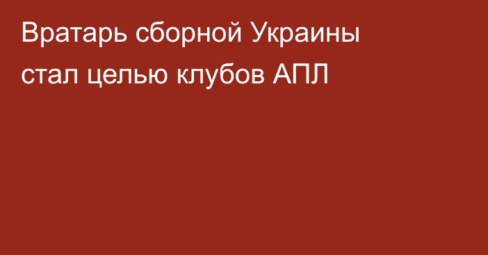 Вратарь сборной Украины стал целью клубов АПЛ