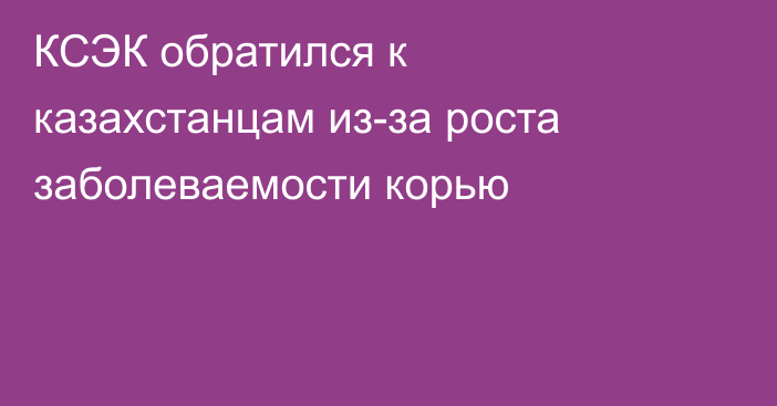 КСЭК обратился к казахстанцам из-за роста заболеваемости корью
