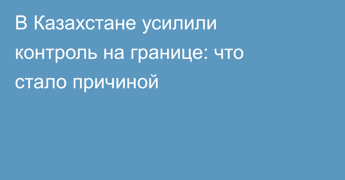 В Казахстане усилили контроль на границе: что стало причиной