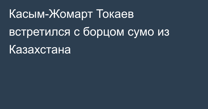 Касым-Жомарт Токаев встретился с борцом сумо из Казахстана
