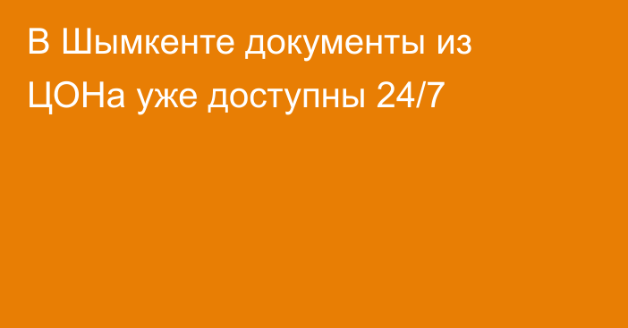 В Шымкенте документы из ЦОНа уже доступны 24/7