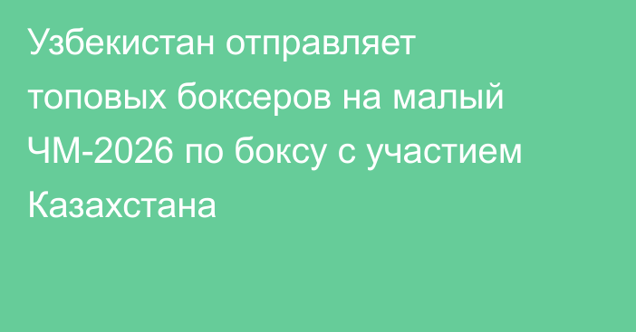 Узбекистан отправляет топовых боксеров на малый ЧМ-2026 по боксу с участием Казахстана