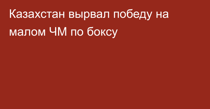 Казахстан вырвал победу на малом ЧМ по боксу