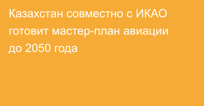 Казахстан совместно с ИКАО готовит мастер-план авиации до 2050 года
